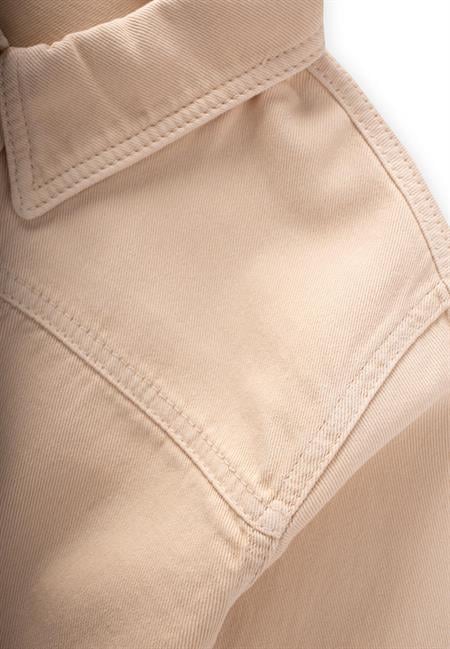 Tek Cepli Gabardin Gömlek 2-7 Yaş Bej