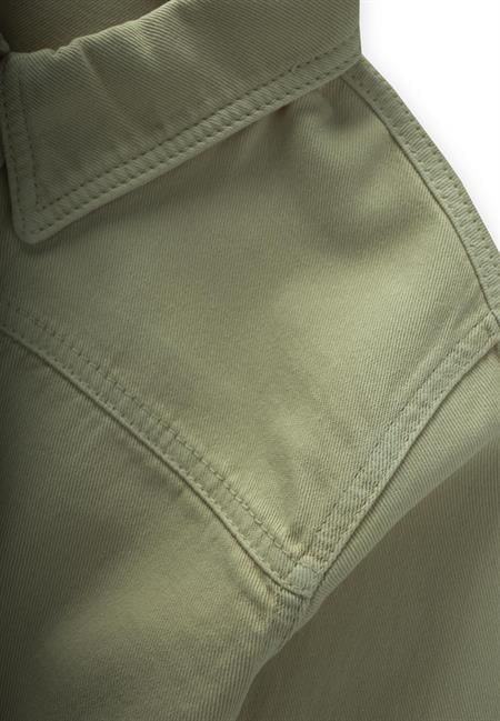 Tek Cepli Gabardin Gömlek 2-7 Yaş Haki Yeşil