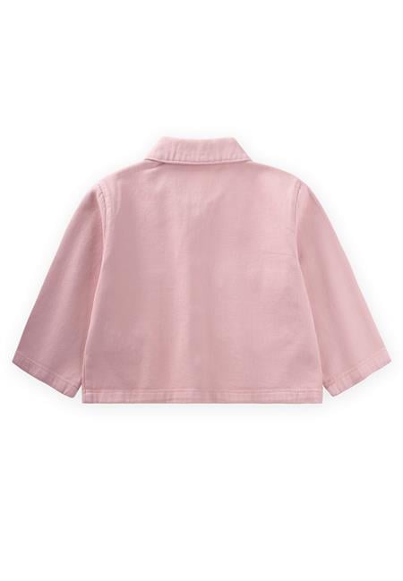 Büyük Çift Cepli Gabardin Ceket 2-7 Yaş Pembe