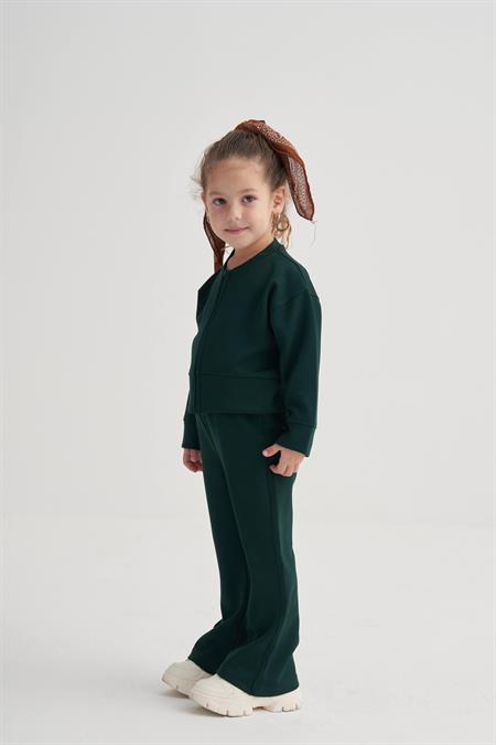 Modal İspanyol Paça Takım 2-7 Yaş Zümrüt