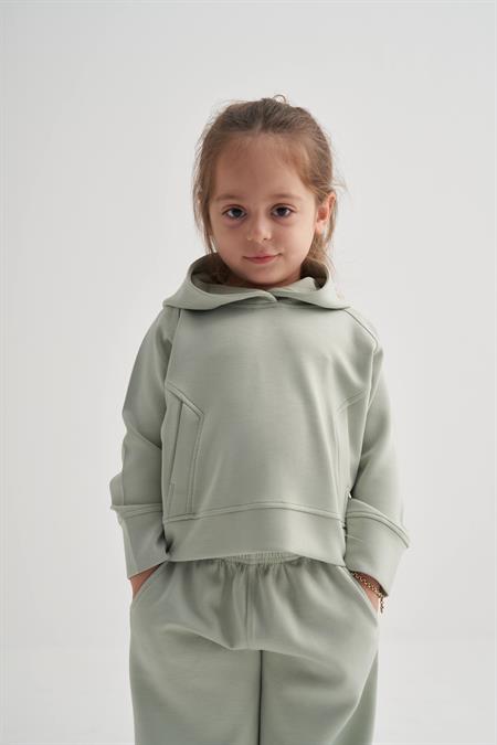 Modal Bol Paça Takım 2-7 Yaş Mint Yeşili