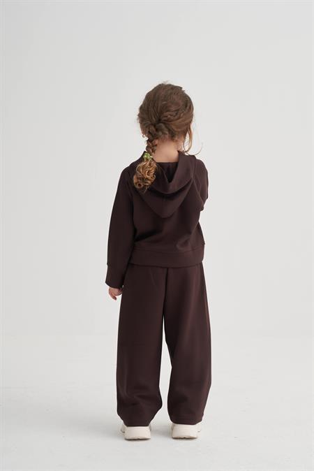 Modal Bol Paça Takım 2-7 Yaş Kahve