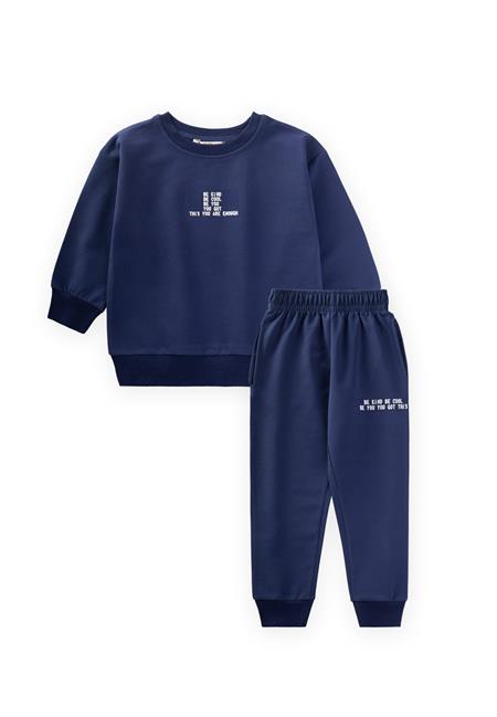 Basic Baskılı Eşofman Takım 2-7 Yaş LACİVERT