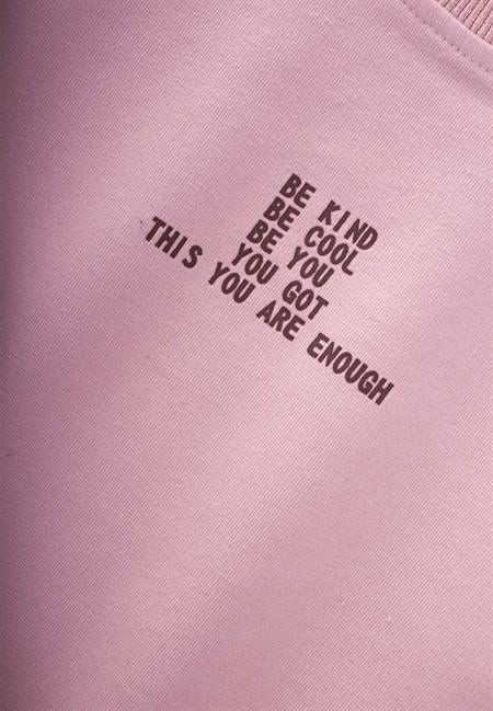 Basic Baskılı Eşofman Takım 2-7 Yaş Pembe