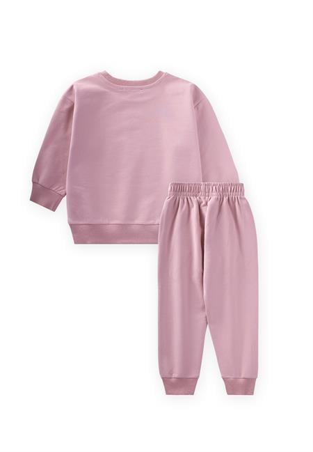 Basic Baskılı Eşofman Takım 2-7 Yaş Pembe