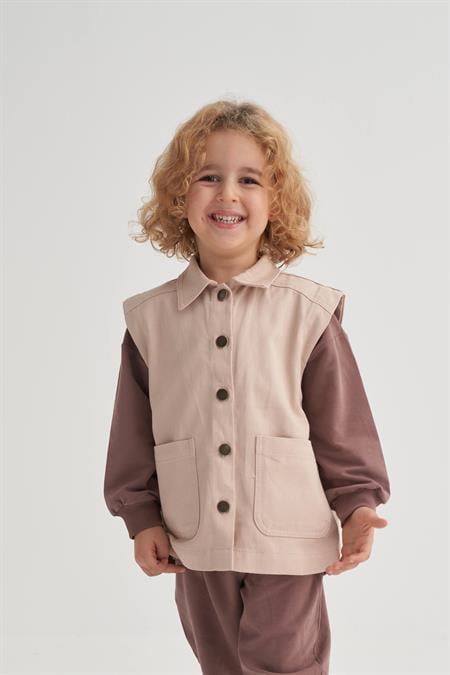 Gabardin Yelek 2-7 Yaş BEJ