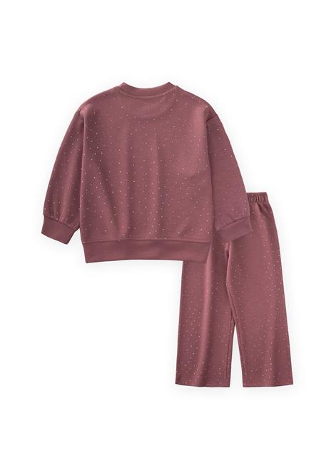 Komple Taşlı Modal Takım 2-7 Yaş Gül Kurusu