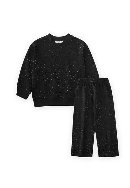 Komple Taşlı Modal Takım 2-7 Yaş Siyah