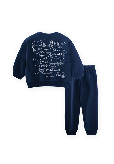 İşlem Baskılı Eşofman Takım 2-7 Yaş Lacivert