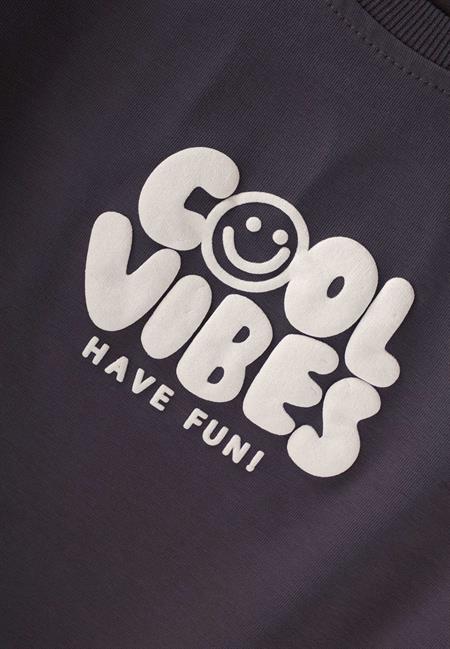 Cool Vibes Baskılı Takım 2-7 Yaş Füme