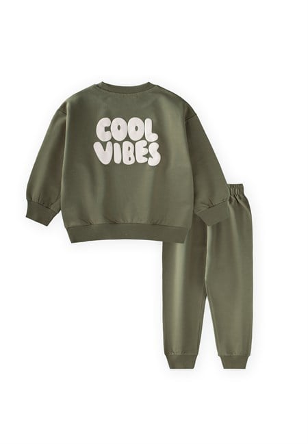 Cool Vibes Baskılı Takım 2-7 Yaş Yeşil