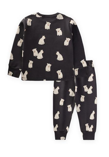Baskılı Pijama Takım 1-5 Yaş Antrasit