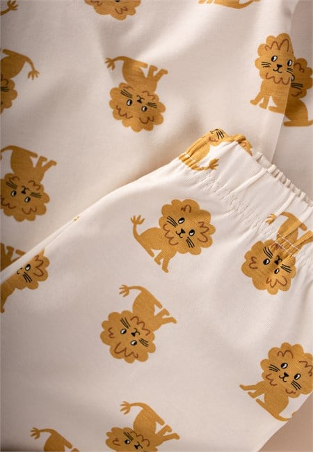 Pijama Takım 1-7 Yaş Ekru