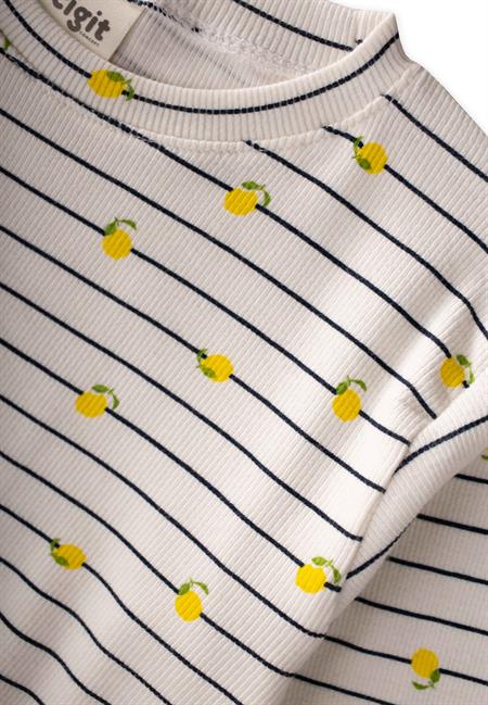 Desnli Fitilli Pijama Takım 1-6 Yaş KIRIK BEYAZ