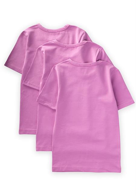 Kısa Kollu Kız Tişört 2-9 Yaş Lila