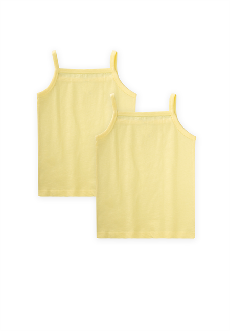 İkili İp Askılı Kız Atlet 2-11 Yaş SARI