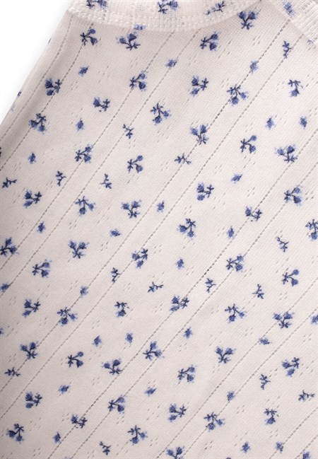 İkili İp Askılı Kız Atlet 2-11 Yaş KIRIKBEYAZ LACİ. ÇİÇEKLİ