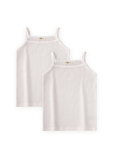 İkili İp Askılı Kız Atlet 2-11 Yaş WAFFLE EKRU