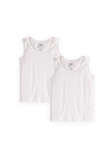 İkili Geniş Askılı Atlet 2-11 Yaş EKRU