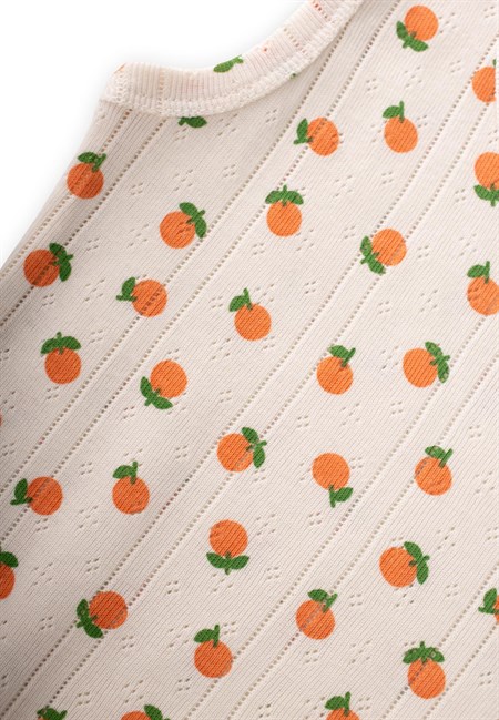 İkili Geniş Askılı Atlet 2-11 Yaş PORTAKAL DESEN