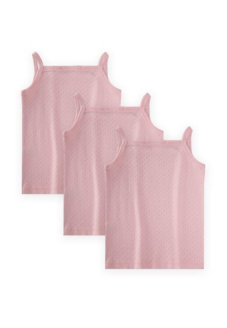 Üçlü İp Askılı Kılımalı Atlet 2-9 Yaş PUDRA