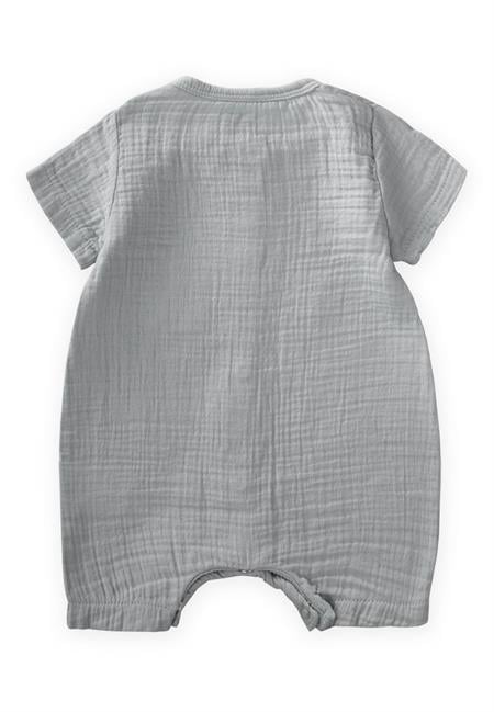 Zebra Nakışlı Müslin Şort Tulum 0-3 yaş SU YEŞİLİ