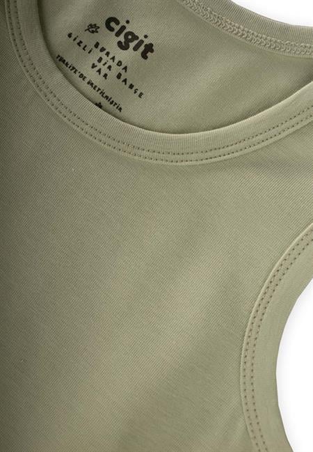 Üçlü Geniş Askılı Atlet Set 2-9 yaş YEŞİL