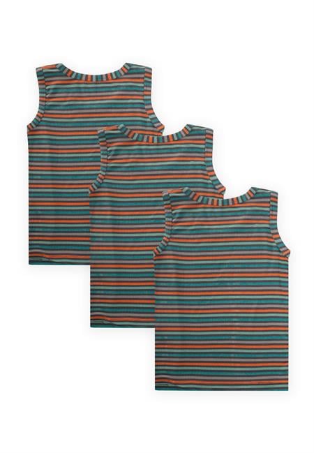 Üçlü Geniş Askılı Atlet Set 2-9 yaş Çizgili