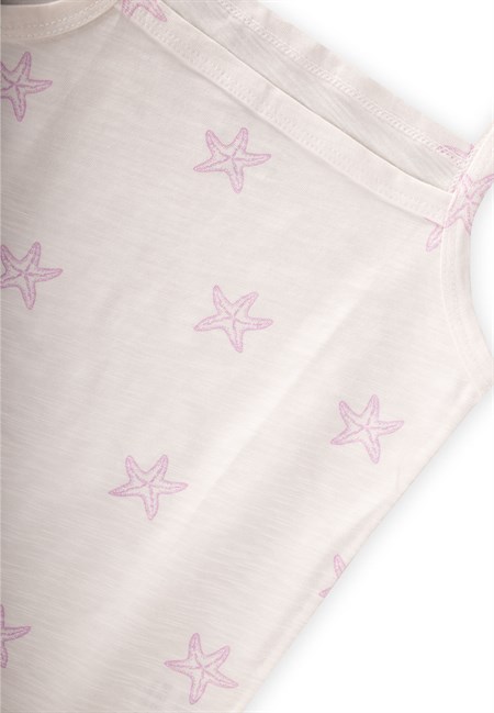 İp Askılı Kız Atlet Üçlü Deniz Yıldızı  LİLA