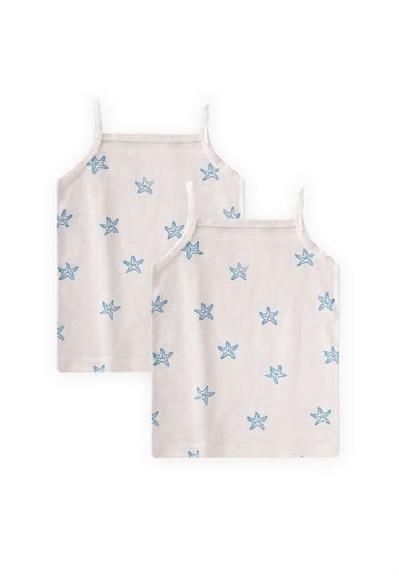 İp Askılı Kız Atlet Üçlü Deniz Yıldızı MAVİ