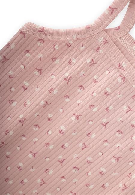 İp Askılı Kız Atlet Üçlü PUDRA ÇİÇEK DESENLİ