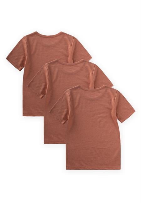 Kısa Kollu Üçlü Erkek Atlet 2-9 Yaş KİREMİT