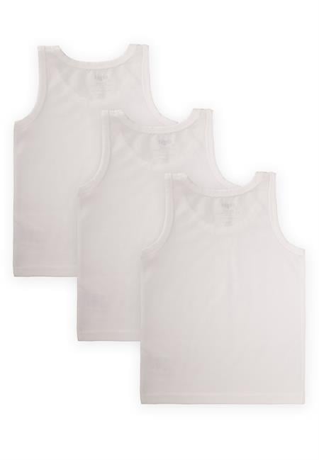 Üçlü Geniş Askılı Kız Atlet 2-9 Yaş EKRU