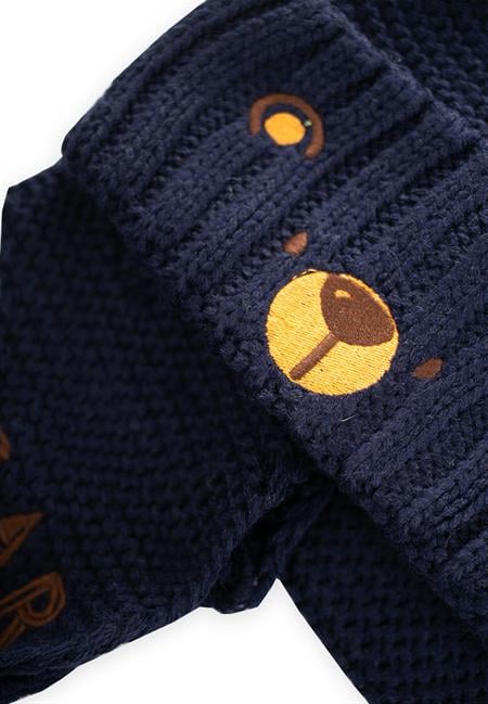 4-8 Yaş Atkı Bere İki li set Lacivert