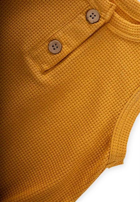 Waffle Patlı Zıbın 0-3 Yaş HARDAL SARI