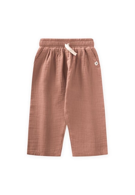 Müslin Pantolon 1-7 Yaş Açık Kahve