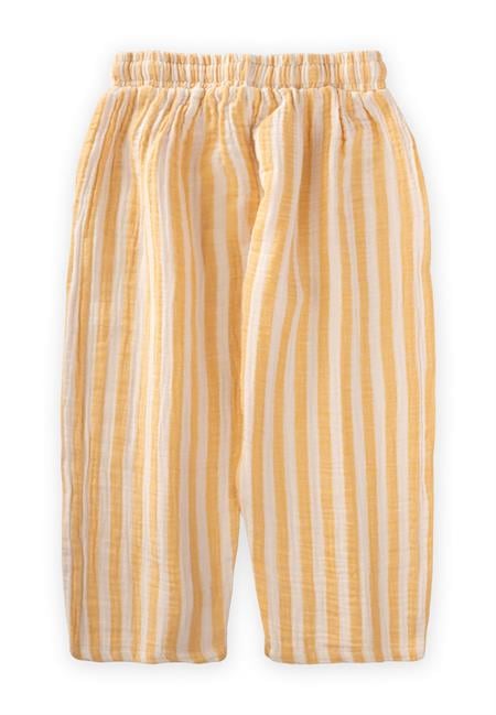 Müslin Pantolon 1-10 Yaş Sarı Çizgili