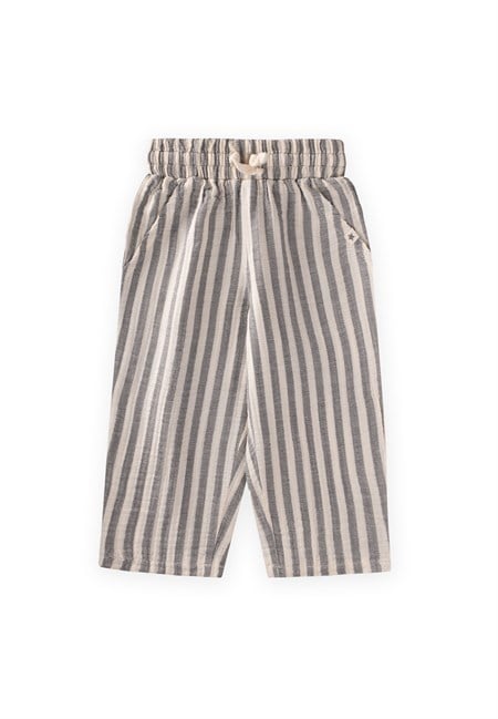 Müslin Pantolon 1-10 Yaş ANTRASİT KLN ÇİZGİ