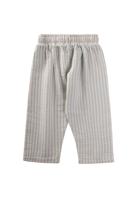 Müslin Pantolon 1-10 Yaş Mavi Çift Çizgili