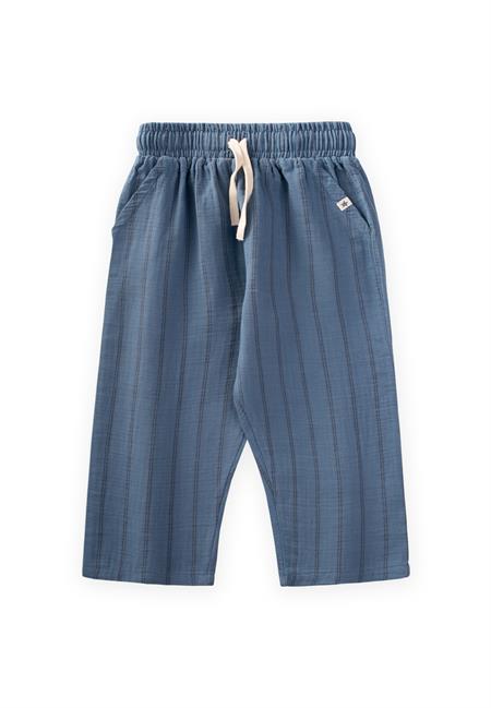 Müslin Pantolon 1-10 Yaş İNDİGO ÇİFT ÇİZGİ