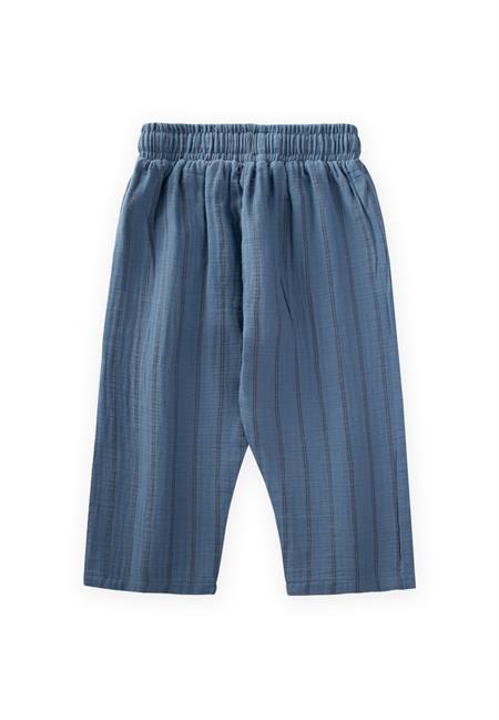 Müslin Pantolon 1-10 Yaş İNDİGO ÇİFT ÇİZGİ