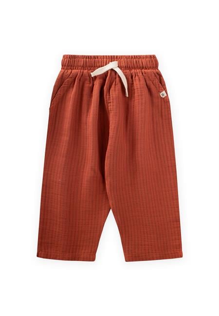 Müslin Pantolon 1-10 Yaş RUST İNCE ÇİZGİ