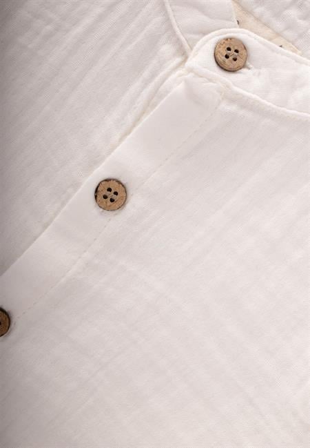 Müslin Gömlek 2-10 Yaş Kırık Beyaz