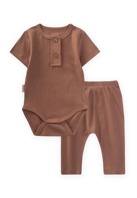 Basic Zıbın Takım 0-3 Yaş A Kahve