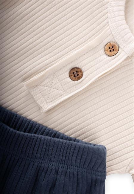 Basic Zıbın Takım 0-3 Yaş Açık Bej Lacivert