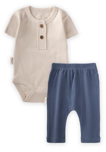 Basic Zıbın Takım 0-3 Yaş Açık Bej Lacivert