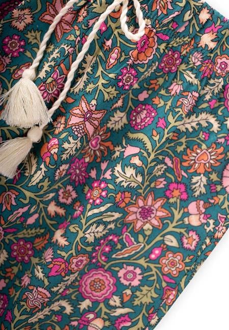 Desenli Bilek Boy Şalvar 3-9 Yaş Çağla Yeşili