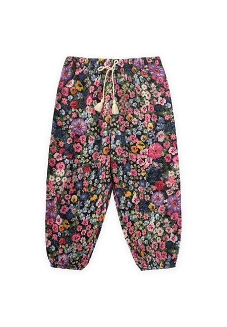 Desenli Bilek Boy Şalvar 3-9 Yaş ÇİÇEK DESENLİ