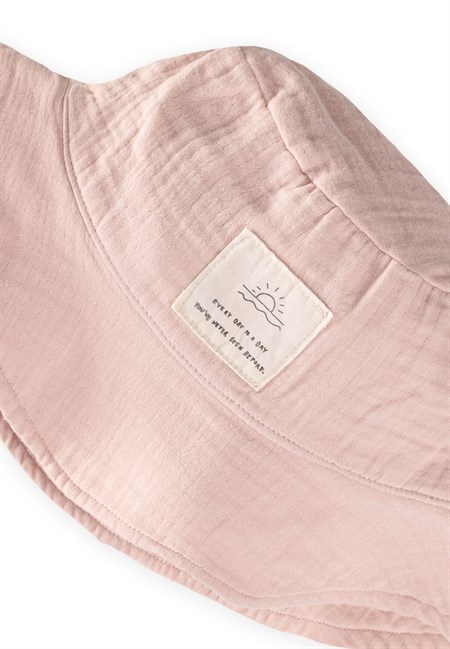 Müslin Fötr Şapka 2-8 Yaş PUDRA PEMBE