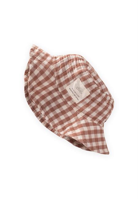 Müslin Fötr Şapka 2-8 Yaş Kahve Ekose